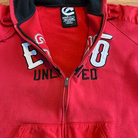 Vintage Ecko Unlimited Full Zip Hoodie Red | Men Size 2XL - Picture 8 of 12